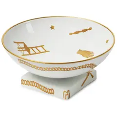 Trionfo Italiano Bowl, 20th Century by Gio Ponti, porcelain with gilt decoration, sold Apr 2021