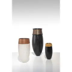 Anna Dickinson, Three Vases, 1992,1993, and 1995, 1992, cut and patterned glass