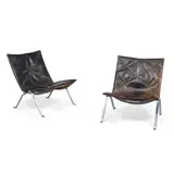 Poul Kjaerholm, Pair of PK22 Lounge Chairs, circa 1960