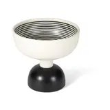 Vase, 1986 by Ettore Sottsass, 1986, black and white matt glazed ceramic, sold Apr 2021