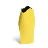 Ashraf Hanna, Slim Yellow Vessel with Dark Grey Interior and Triangular Base