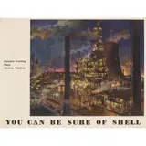 Terence Cuneo, Stanlow By Night