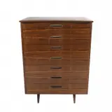 for Widdicomb Rosewood Origins Dresser by George Nakashima, Seven drawers with inset brass pulls, some drawers with dividers to interior, sold Jun 2023