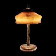 Bronze Lamp with Favrile Glass Shade by Tiffany Studios, sold Dec 2023