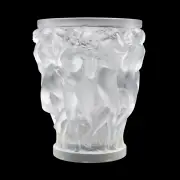 Lalique, Frosted Crystal Bacchantes Vase