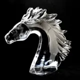 Glass Horse Head by Daum, sold Mar 2023