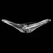 Modernist Clear Glass Bowl by Daum Nancy, sold Nov 2022