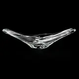 Modernist Clear Glass Bowl by Daum Nancy, sold Nov 2022