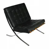 Mies van der Rohe, Barcelona Black Leather Chair