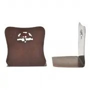 Copper Bookend Pair, Oak Tree Motif. by Dirk Van Erp, Hammed copper 90 degree bookends, with a cut-out oak tree motif, sold Oct 2021