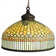 Tiffany Studios, Curtain Border Hanging Lamp 1615-21., 1910