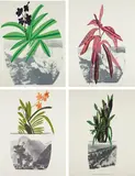 Untitled by Jonas Wood, 2014, The complete set of four lithographs and screenprint in colors, on Coventry Rag paper, with full margins, sold Oct 2018