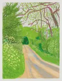 The Arrival of Spring in Woldgate, East Yorkshire in 2011 (twenty eleven) - 16 May by David Hockney, 2011, iPad drawing in colors, printed on wove paper, with full margins, sold Oct 2018