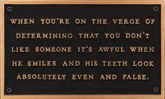 Jenny Holzer, When You're on the Verge of Determining, from The Living Series, 1980-82, Cast bronze plaque multiple