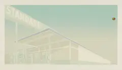 Cheese Mold Standard with Olive by Ed Ruscha, 1969, Screenprint in colors, on wove paper, with full margins, sold Oct 2018