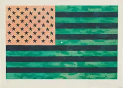Jasper Johns, Flag (Moratorium), 1969, Offset lithograph in colors, on wove paper, with full margins