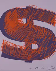 Andy Warhol, $(1), 1982, Unique screenprint in colors, on Lenox Museum board, the full sheet