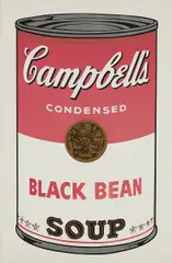 Black Bean, from Campbell's Soup I by Andy Warhol, 1968, Screenprint in colors, on wove paper, with full margins, sold Oct 2018