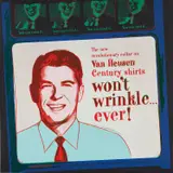 Van Heusen (Ronald Reagan), from Ads by Andy Warhol, 1985, Screenprint in colors, on Lenox Museum Board, the full sheet,, sold Oct 2018
