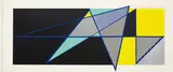 Roy Lichtenstein, Imperfect 44 3/4" x 103", from "Imperfect" Series, 1988, Woodcut, screenprint and collage in colors, on Archivart 4-ply Museum Board, with full margins