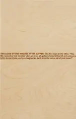 Richard Prince, Untitled, 2007, Two birch veneer wood panels, one with laser engraved text, fastened at the seam (as issued)