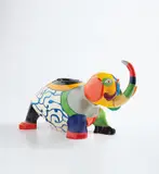 Elephant Vase by Niki de Saint Phalle, 1985, Ceramic and polystyrene vase, painted in colors, offered Oct 2018