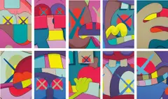 Kaws, Ups and Downs, 2013, The complete set of 10 screenprints in colours, on Saunders Waterford High White paper, the full sheets,