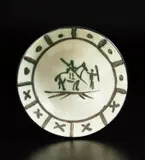 Pablo Picasso, Picador, 1954, Glazed white earthenware cupel, painted in black, with engraving and oxidized paraffin