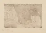 Lyonel Feininger, Abendgruss (The Evening Greeting), 1916-17, Etching, on cream laid paper, with margins, very slightly trimmed at the lower sheet edge