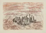 Manhattan, from New York City Suite by Salvador Dalí, 1964, Etching in black and sepia, on Lana paper, with full margins, sold Oct 2018