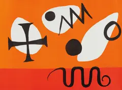 Jaune d'Ouef (Egg Yolk) by Alexander Calder, 1969, Lithograph in colors, on Rives BFK paper, the full sheet, with an accompanying certificate of authenticity from Galerie , sold Oct 2018
