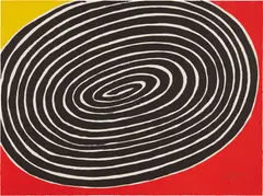 Petite spirale by Alexander Calder, 1976, Lithograph in colors, on wove paper, the full sheet, sold Oct 2018
