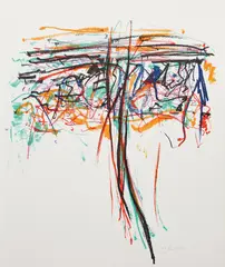 Tree II by Joan Mitchell, 1992, Lithograph in colors, on wove paper, the full sheet, sold Oct 2018