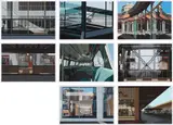 Urban Landscapes No. 3 by Richard Estes, 1981, The complete set of eight screenprints in colors, on Fabriano Cottone paper, with full margins, with the original green , sold Oct 2018