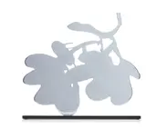 Donald Sultan, Silver Lantern Flowers, 2014, Polished aluminum on painted aluminum base,
