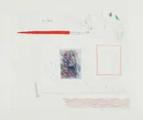 David Hockney, Etching is the Subject, from The Blue Guitar, 1977, Etching and aquatint in colors, on Inveresk mould-made paper, with full margins