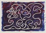 David Hockney, White Lines Dancing in Printing Ink