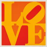 Robert Indiana, Golden Love, 1973, Screenprint in colors, on wove paper, with full margins