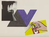 Richard Pettibone, Appropriation Print (with Andy Warhol, Frank Stella and Roy Lichtenstein), 1970, Screenprint in colors, on wove paper, with full margins