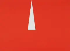 Red with White Triangle by Carmen Herrera, 2009, Screenprint in red and white, on Somerset paper, the full sheet, sold Oct 2018