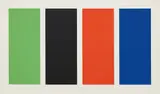 Ellsworth Kelly, Four Panels, 1970-71, Screenprint in colors, on Arjomari paper, with full margins, adhered along the edges