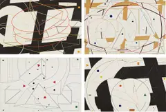 Al Held, Stone Ridge: four plates, 1983, Four etchings in colors, on wove papers, the full sheets