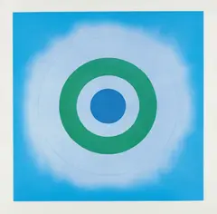 Kenneth Noland, Untitled, 2009, Etching and aquatint in colors, on wove paper, with full margins
