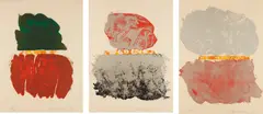 Welding Series I-III by John Chamberlain, 1978, The complete set of three lithographs in colors, on wove paper, with full margins, sold Oct 2018