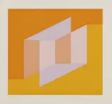 Never Before f; from Never Before portfolio by Josef Albers, 1976, Screenprint in colors, on Arches 88 paper, with full margins, sold Oct 2018