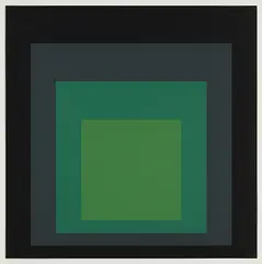 I-S j by Josef Albers, 1973, Screenprint in colors, on heavy etching paper, trimmed at all of the sheet edges, sold Oct 2018