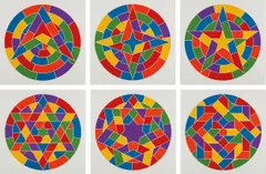 Stars by Sol LeWitt, 2002, The complete set of six linocuts in colors, on Somerset Satin paper, with full margins, sold Oct 2018