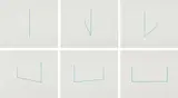 Fred Sandback, Serie von 6 Lithographien (Six Lithographs), 1975, The complete set of six lithographs in colors, on handmade paper, with full margins