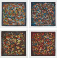 Color & Black by Sol LeWitt, 1991, The complete set of four etchings and aquatint in colors, on Somerset paper, with full margins, sold Oct 2018
