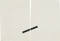 Print (diptych) by Richard Tuttle, 1976, Two screenprints, on heavy handmade paper, the full sheets, sold Oct 2018